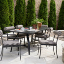Modern European furniture - Black Aluminum Outdoor Dining Chair - www.oroatrade.com