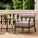 Modern European furniture - Black Aluminum Outdoor End Table - www.oroatrade.com