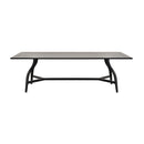 Modern European furniture - Black Aluminum Outdoor Dining Table - www.oroatrade.com
