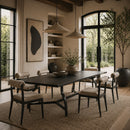 Modern European furniture - Black Aluminum Outdoor Dining Table - www.oroatrade.com