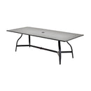 Modern European furniture - Black Aluminum Outdoor Dining Table - www.oroatrade.com