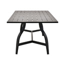 Modern European furniture - Black Aluminum Outdoor Dining Table - www.oroatrade.com