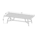 Modern European furniture - Black Aluminum Outdoor Dining Table - www.oroatrade.com