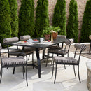 Modern European furniture - Black Aluminum Outdoor Dining Table - www.oroatrade.com