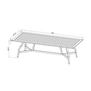 Modern European furniture - Black Aluminum Outdoor Dining Table - www.oroatrade.com