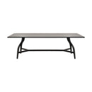 Modern European furniture - Black Aluminum Outdoor Dining Table - www.oroatrade.com
