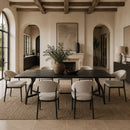 Modern European furniture - Black Aluminum Outdoor Dining Table - www.oroatrade.com