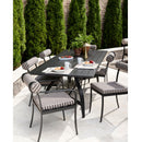 Modern European furniture - Black Aluminum Outdoor Dining Table - www.oroatrade.com