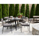 Modern European furniture - Black Aluminum Outdoor Dining Table - www.oroatrade.com