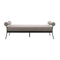 Modern European furniture - Black Aluminum Outdoor Bench - www.oroatrade.com