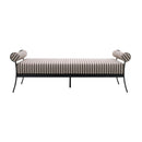 Modern European furniture - Black Aluminum Outdoor Bench - www.oroatrade.com