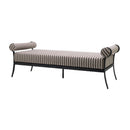 Modern European furniture - Black Aluminum Outdoor Bench - www.oroatrade.com