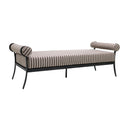Modern European furniture - Black Aluminum Outdoor Bench - www.oroatrade.com