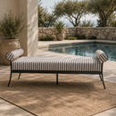 Modern European furniture - Black Aluminum Outdoor Bench - www.oroatrade.com