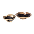 Modern European furniture - Antiqued Aluminum Decorative Bowls (2) - www.oroatrade.com