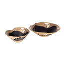 Modern European furniture - Antiqued Aluminum Decorative Bowls (2) - www.oroatrade.com