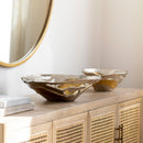 Modern European furniture - Antiqued Aluminum Decorative Bowls (2) - www.oroatrade.com