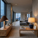 Modern European furniture - Blue Ceramic Accent Table Lamp - www.oroatrade.com