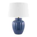 Modern European furniture - Blue Ceramic Accent Table Lamp - www.oroatrade.com