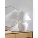Modern European furniture - Cream Ceramic Accent Table Lamp - www.oroatrade.com