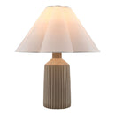 Hospitality furniture - Gray Fluted Concrete Table Lamp - www.oroatrade.com