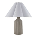 Hospitality furniture - Gray Fluted Concrete Table Lamp - www.oroatrade.com