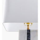 Modern European furniture - Marble White Linen Table Lamp - www.oroatrade.com