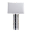 Modern European furniture - Marble White Linen Table Lamp - www.oroatrade.com