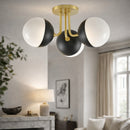 Contract furniture - Electroplated Black 3-Light Chandelier - www.oroatrade.com