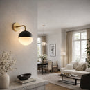 Contract furniture - Electroplated Black Wall Lamp - www.oroatrade.com
