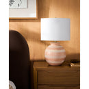 Contract furniture - Painted Round Base Table Lamp - www.oroatrade.com