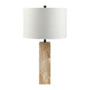 Contract furniture - Travertine Cream Linen Table Lamp - www.oroatrade.com