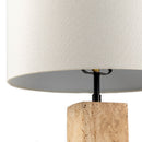 Contract furniture - Travertine Cream Linen Table Lamp - www.oroatrade.com