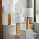 Contract furniture - Travertine Cream Linen Table Lamp - www.oroatrade.com