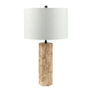 Contract furniture - Travertine Cream Linen Table Lamp - www.oroatrade.com