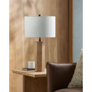 Contract furniture - Travertine Cream Linen Table Lamp - www.oroatrade.com