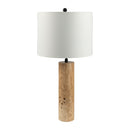 Contract furniture - Travertine Cream Linen Table Lamp - www.oroatrade.com
