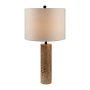 Contract furniture - Travertine Cream Linen Table Lamp - www.oroatrade.com