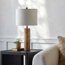 Contract furniture - Travertine Cream Linen Table Lamp - www.oroatrade.com