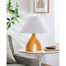 Hospitality furniture - Ceramic White Linen Table Lamp - www.oroatrade.com