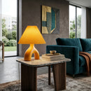 Hospitality furniture - Ceramic Cream Linen Table Lamp - www.oroatrade.com