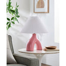 Hospitality furniture - Ceramic White Linen Table Lamp - www.oroatrade.com