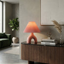 Hospitality furniture - Ceramic Cream Linen Table Lamp - www.oroatrade.com