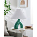 Hospitality furniture - Ceramic White Linen Table Lamp - www.oroatrade.com