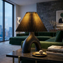 Hospitality furniture - Ceramic Cream Linen Table Lamp - www.oroatrade.com