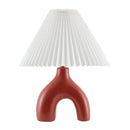 Hospitality furniture - Ceramic White Linen Table Lamp - www.oroatrade.com