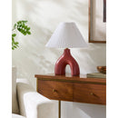 Hospitality furniture - Ceramic White Linen Table Lamp - www.oroatrade.com
