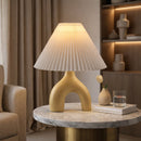 Hospitality furniture - Ceramic White Linen Table Lamp - www.oroatrade.com