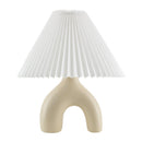 Hospitality furniture - Ceramic White Linen Table Lamp - www.oroatrade.com