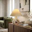 Hospitality furniture - Ceramic Cream Linen Table Lamp - www.oroatrade.com